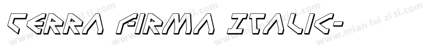 Terra Firma Italic字体转换